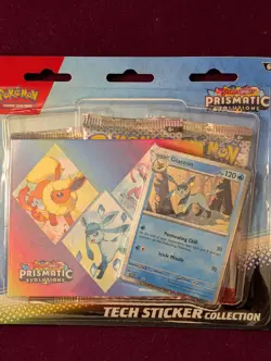 2x Pokemon Prismatic Evolutions Tech Sticker Collection Blister Packs - Glaceon - Image 2