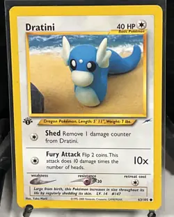 Dratini - 1st Edition - 63/105 Neo Destiny - Pokemon TCG - 2002 - Image 1