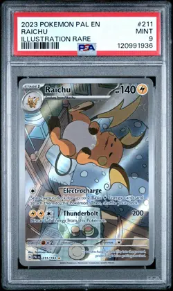 2023 POKEMON PAL EN-PALDEA EVOLVED ILLUSTRATION RARE #211 RAICHU PSA 9 - Image 1