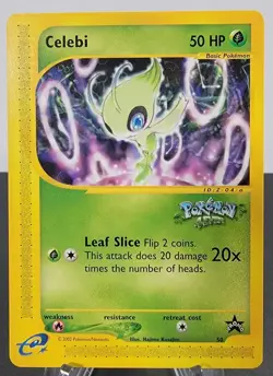Vintage Wizards Black Star Movie Promo Celebi #50 Pokemon 4 Ever - 2002 NM - Image 1