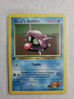 1st Edition Pokemon Misty’s Shellder Gym Heroes 89/132 WOTC 2000 Vintage Common - Image 1