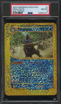 Pokemon Feraligatr Jumbo 002/012 PSA 8 Box Topper Reverse Holo Promo English - Image 1