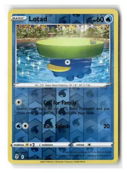 Lotad 032/203 Common Evolving Skies Pokemon Reverse Holo Near Mint - Image 1