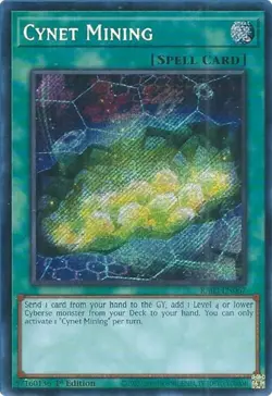 Yugioh! Cynet Mining - RA03-EN067 - Secret Rare - 1st Edition Near Mint, English - Image 1