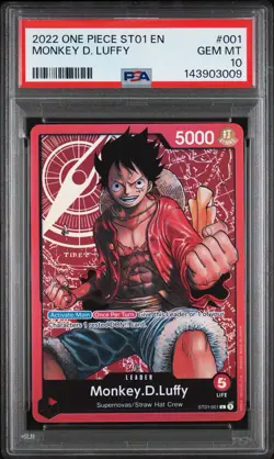 One Piece Monkey D Luffy ST01-001 Starter Deck 1 PSA 10. Pre Errata 🔥 - Image 1