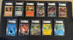 CGC Graded Pokemon Card Lot Including Leafeon, Charizard, Chameleon, Pikachu Etc - Image 1