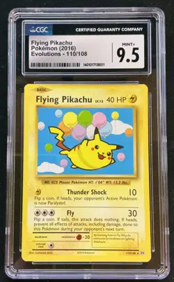 Pokemon TCG Flying Pikachu Card Evolutions 110/108, Regular Secret Rare - Image 1