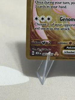 Mew EX 151 Gold Metal Card 205/165 SV: Scarlet & Violet Promo Card | NM - Image 3