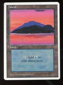 NM/MINT Summer Magic Island {PINK SKY} ~ Vintage MTG ~ RARER than Alpha!!! - Image 1