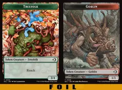 TREEFOLK \ GOBLIN TOKEN ** FOIL ** #03/06 - Lorwyn Eclipsed - NM MTG - Image 1