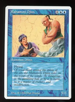 NEAR MINT+ Summer Magic Mahamoti Djinn ~ Vintage MTG ~ RARER than Alpha!!! - Image 1