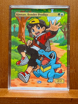 Kinnan, Bonder Prodigy Magic the Gathering altered art hand painted - Image 2