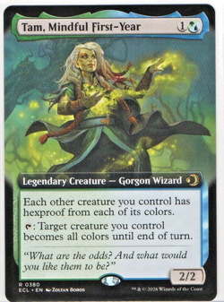 Tam, Mindful First-Year (Extended Art)- MTG Lorwyn Eclipsed Regular - Image 1