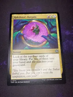 MTG * Rakshasa's Bargain DragonStorm * 1X * NM - Image 1