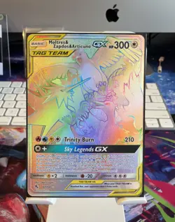 Moltres Zapdos Articuno GX Hidden Fates Pokemon TCG 69/68 Secret Rare - Image 1