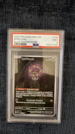2025 POKEMON MEGA EVOLUTION #148/132 SPIRITOMB ILLUSTRATION RARE PSA 9 - Image 1