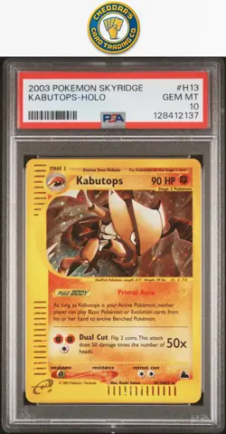 2003 Pokemon Skyridge Kabutops-Holo #H13 PSA 10 (New Cert!) - Image 1