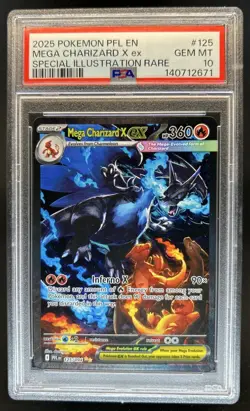 2025 Pokemon Mega Charizard X ex Special Illustration Rare #125/094 PSA 10 - Image 1