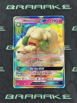 2019 Pokemon Sun & Moon: Unbroken Bonds Whimsicott GX #140 Holo Rare - Image 1