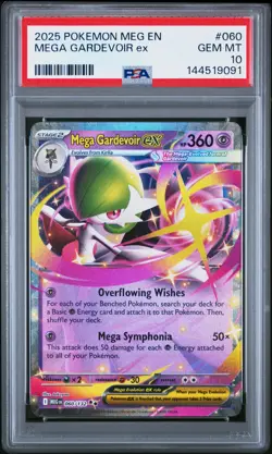 2025 POKEMON MEG EN-MEGA EVOLUTION #060 MEGA GARDEVOIR EX PSA 10 - Image 1
