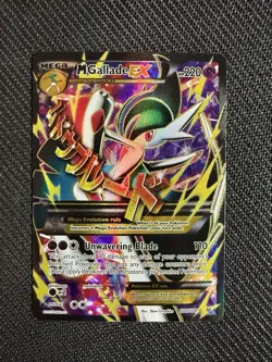 Pokemon TCG M Gallade EX Full Art Holo Rare Card 100/108 Roaring Skies - Image 1
