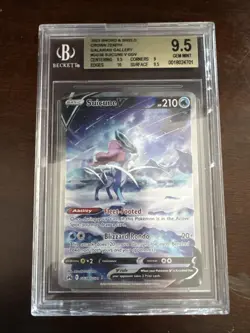 2023 Pokemon Sword & Shield Crown Zenith Suicune v Beckett 9.5 #GG38/GG70 - Image 1