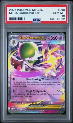 2025 POKEMON MEG EN-MEGA EVOLUTION #060 MEGA GARDEVOIR EX PSA 10 - Image 1