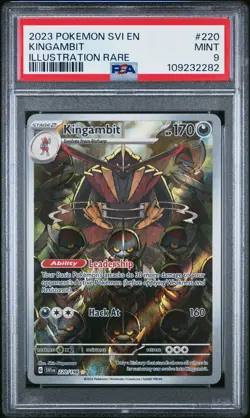 2023 POKEMON SVI EN-SCARLET & VIOLET ILLUSTRATION RARE #220 KINGAMBIT PSA 9 - Image 1