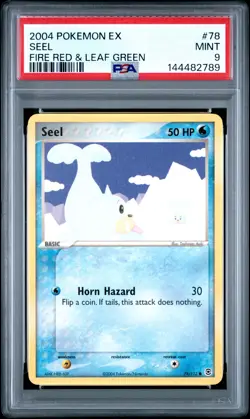 2004 POKEMON EX FIRE RED & LEAF GREEN #78 SEEL PSA 9 - Image 1