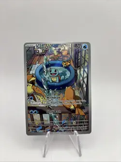 Pokemon TCG Squirtle 148/142 Stellar Crown - Holo, Illustration Rare, Full Art - Image 1
