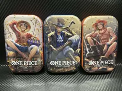 Set of 3 Sealed One Piece Card Game Mini Tin Lot Vol. 2 OP-13 - Image 1