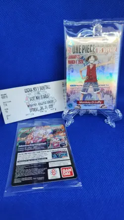 AUTHENTIC FOIL 🔥 One Piece Monkey D Luffy US College Basketball Promo *SEALED* - Image 2
