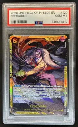 2026 One Piece Azure Sea's Seven Crocodile Secret #OP14-120 PSA 10 - Image 1