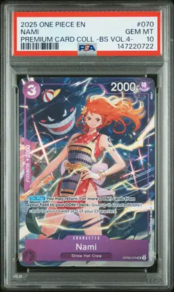 2025 ONE PIECE PREM CARD COLL -BEST SELECTION VOL.4 - #070 NAMI PSA 10 - Image 1