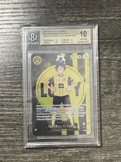 BGS 10 One Piece Monkey D Luffy BVB Borussia Dortmund Matchday Promo ST13-003 EN - Image 1