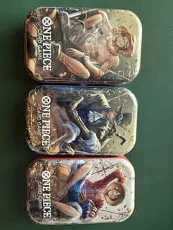 One Piece Tin Set Of 3 Vol 2 OP13 Sabo Ace Luffy English Factory Seal New - Image 1