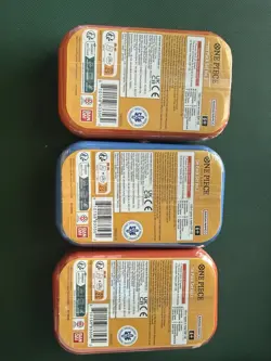 One Piece Tin Set Of 3 Vol 2 OP13 Sabo Ace Luffy English Factory Seal New - Image 2
