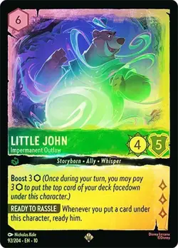 Little John Impermanent Outlaw 92/204 Whispers In the Well Cold Foil Lorcana - Image 1