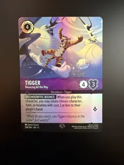Disney Lorcana Winterspell Tigger Bouncing All the Way Epic 208/204 Foil - Image 1