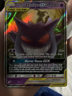 Pokemon TCG Gengar & Mimikyu GX Holo Ultra Rare Card 53/181 - Image 4