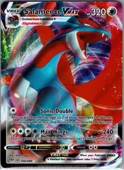 Salamence VMAX 144/189 SWSH03: Darkness Ablaze - Pokemon Card - NM - Image 1