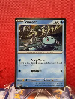 Wooper Cosmos Holo SWIRL Black Star Promo - SVP155 Pokemon Card NM #442 - Image 1