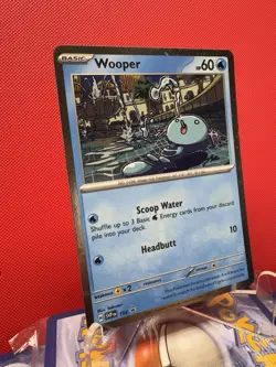 Wooper Cosmos Holo SWIRL Black Star Promo - SVP155 Pokemon Card NM #442 - Image 2