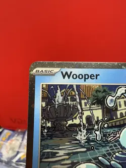 Wooper Cosmos Holo SWIRL Black Star Promo - SVP155 Pokemon Card NM #442 - Image 4