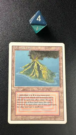 MTG Volcanic Island Revised English Moderately Played - Image 1