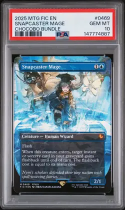 2025 MTG FINAL FANTASY COMMANDER CHOCOBO BUNDLE #0469 SNAPCASTER MAGE PSA 10 - Image 1
