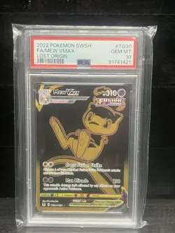 PSA 10 2022 Pokemon Lost Origin Mew VMax Gold TG30/TG30 Graded Slab TCG Card. - Image 1