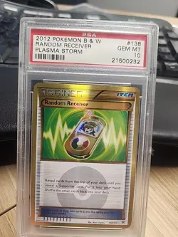2013 Pokemon Plasma Storm Random Receiver #138 MINT PSA 9 B&W Ultra Rare - Image 1