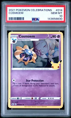 2021 POKEMON CELEBRATIONS #014 COSMOEM PSA 10 - Image 1