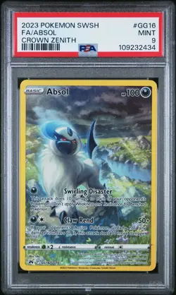 2023 POKEMON SWORD & SHIELD CROWN ZENITH #GG16 FULL ART/ABSOL PSA 9 - Image 1